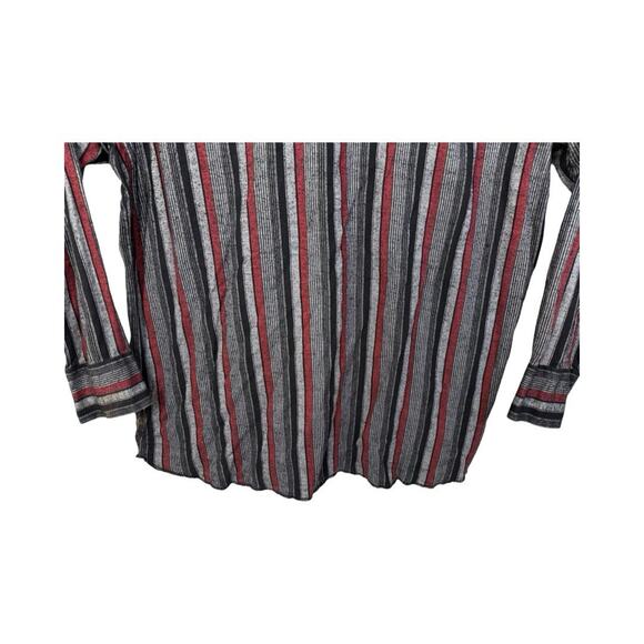 Wrangler Western Flannel Shirt Men’s 2XT Tall Red/Black Plaid Pearl Snap Cotton - Picture 7 of 13